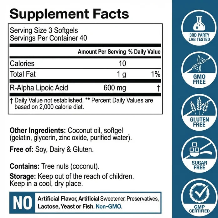 R-Alpha Lipoic Acid Softgel
